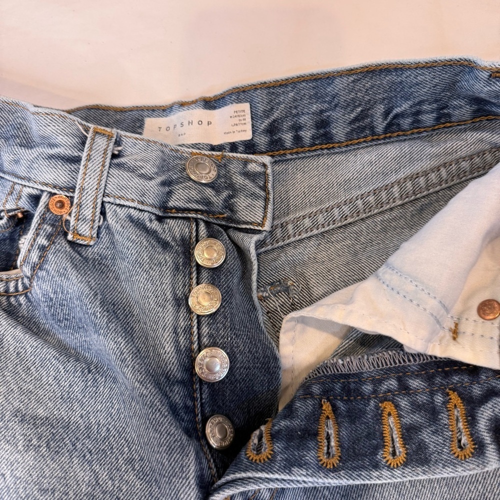 Top Shop Distressed Dad Jeans W24 L28 - Picture 12 of 15